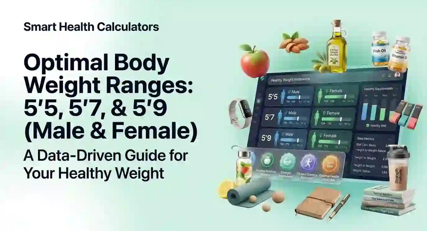 Normal Weight Range for 5'5, 5'7, 5'9 (MaleFemale)