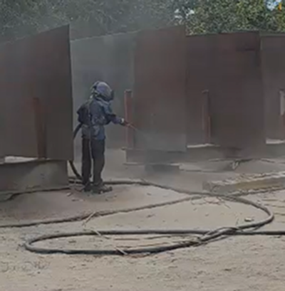 Ilustrasi Sandblasting | Pengecatan | Pelapisan