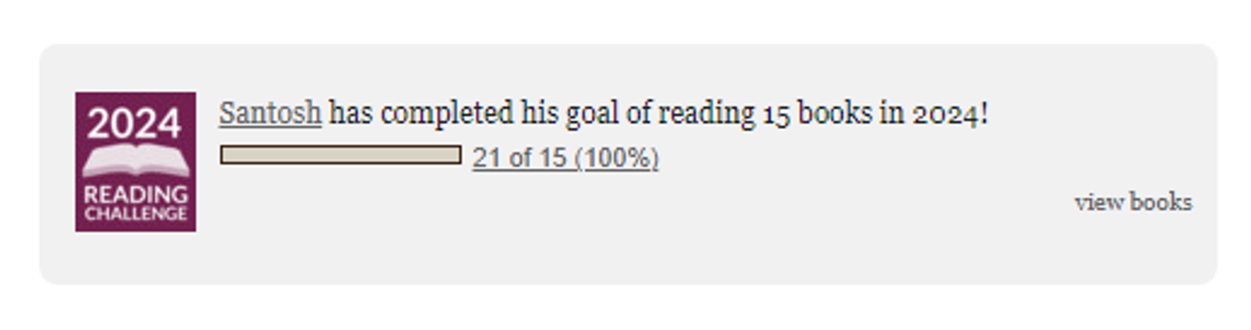 Reading Challenge Widget