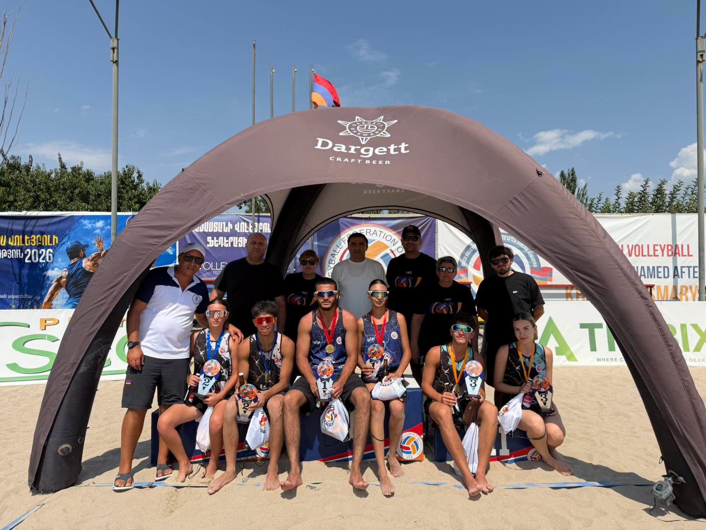 YSU Triumphs at the Armenian Mixed Beach Volleyball Championship