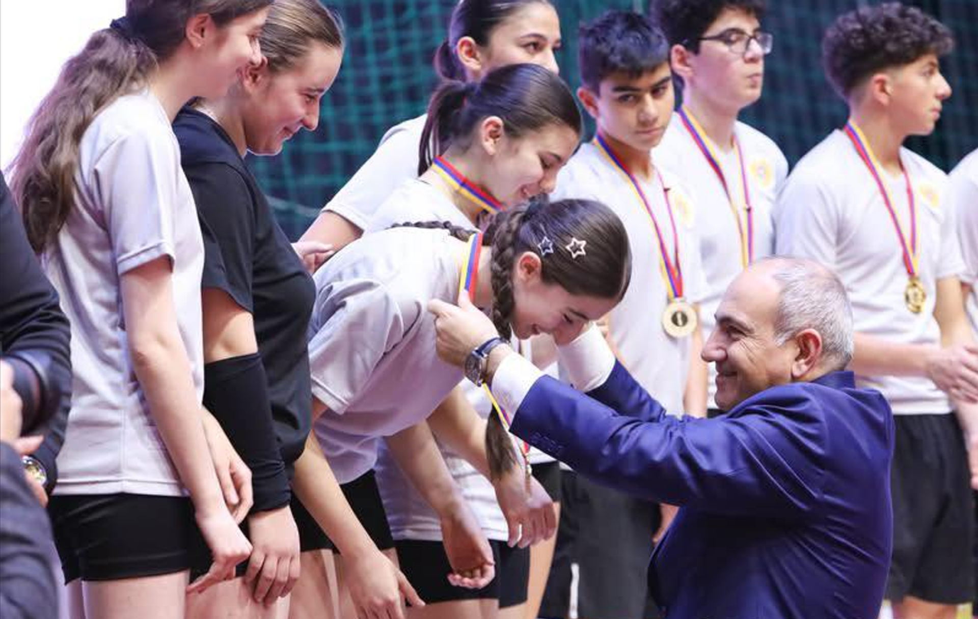 Prime Minister Nikol Pashinyan Attends Final Matches of the "School Volleyball League