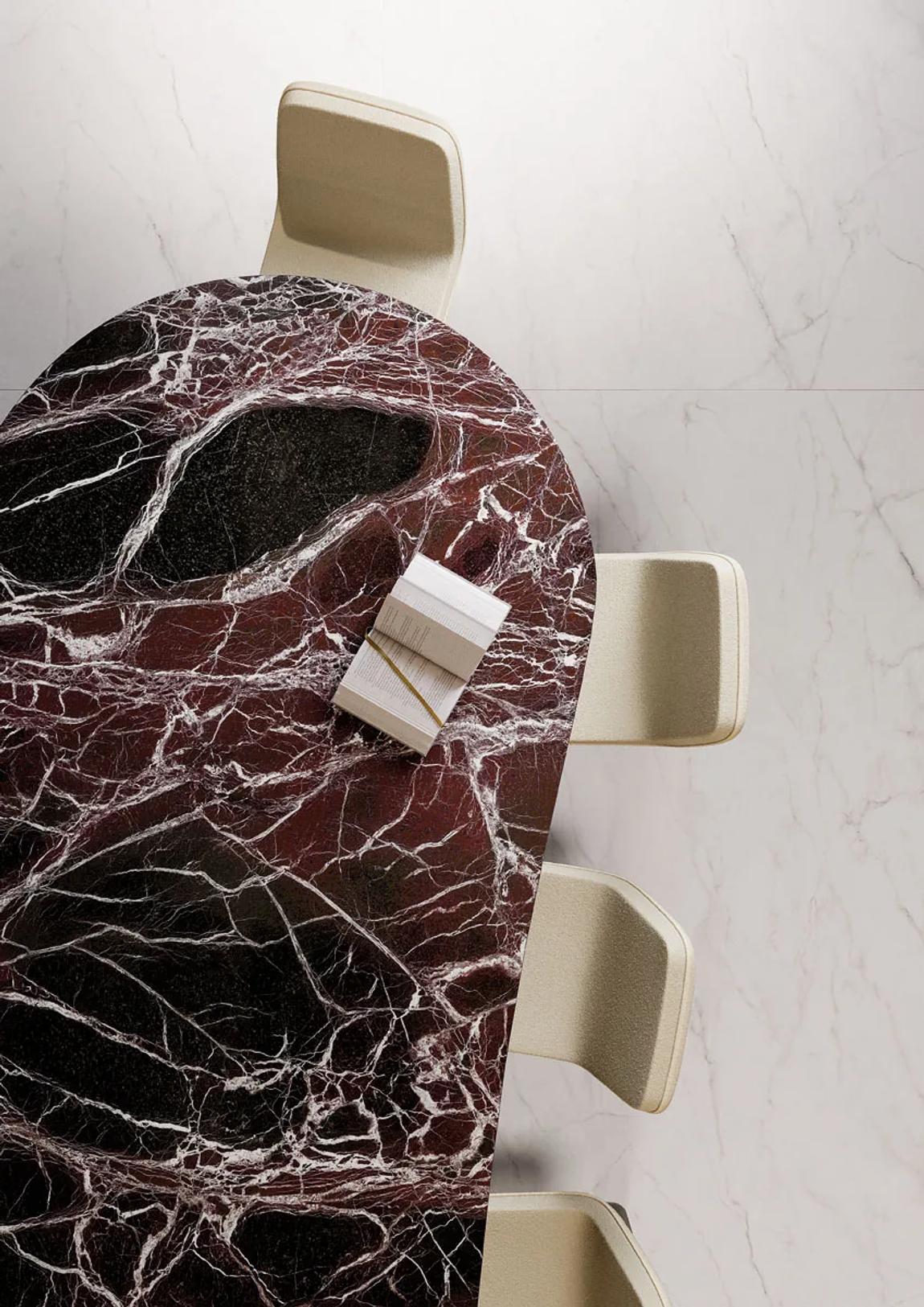 Rosso Domus porcelain slab installation