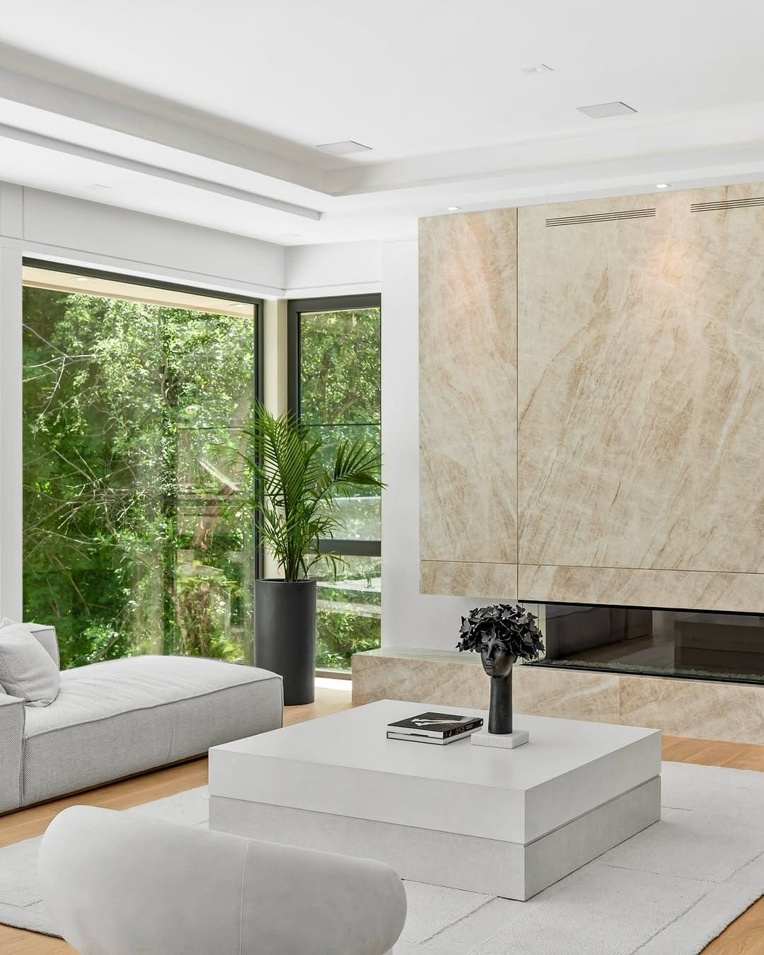 Tajmahal slab on featured wall