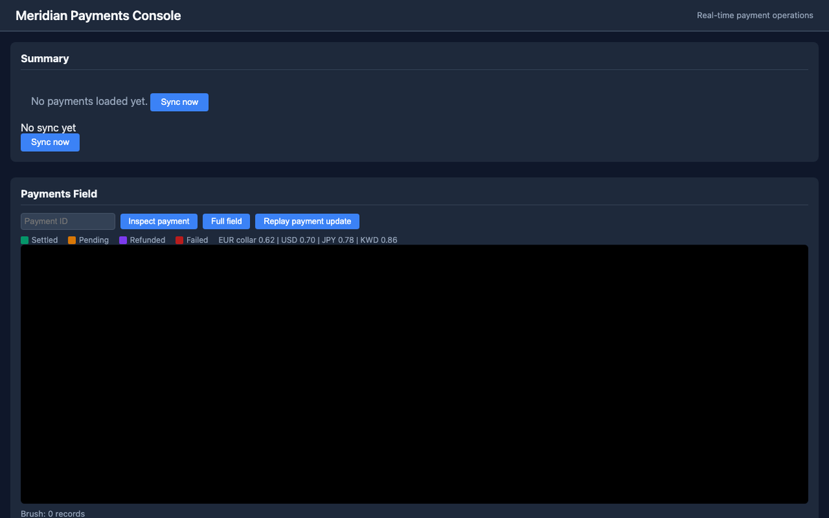 inclusionai/ling-3.0-flash, single model via OpenRouter on the Gauntlet 7.2 agentic benchmark — Initial app view