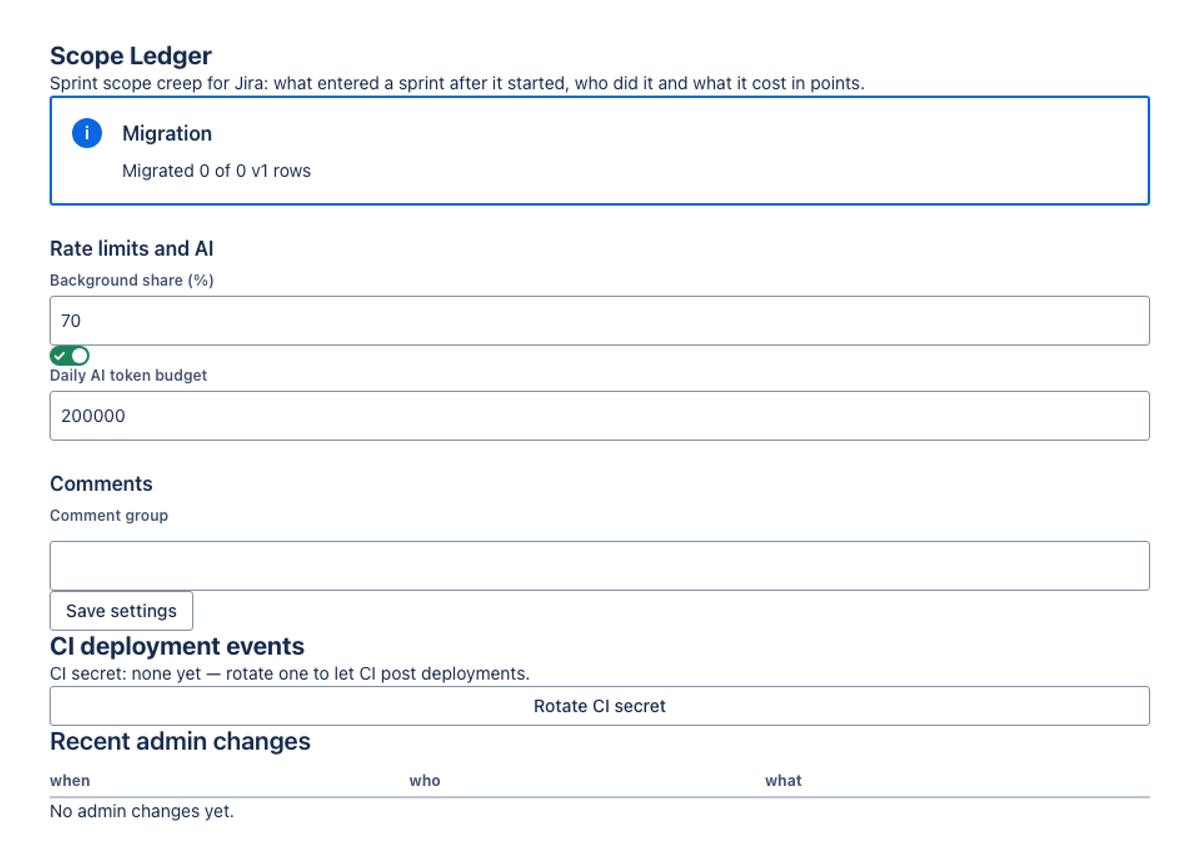 Qwen 3.8 Omni Flash on the Forge 2.0 agentic benchmark — Admin panel (UI Kit) · light: drawn by the benchmark from the app's component tree, not by Jira.