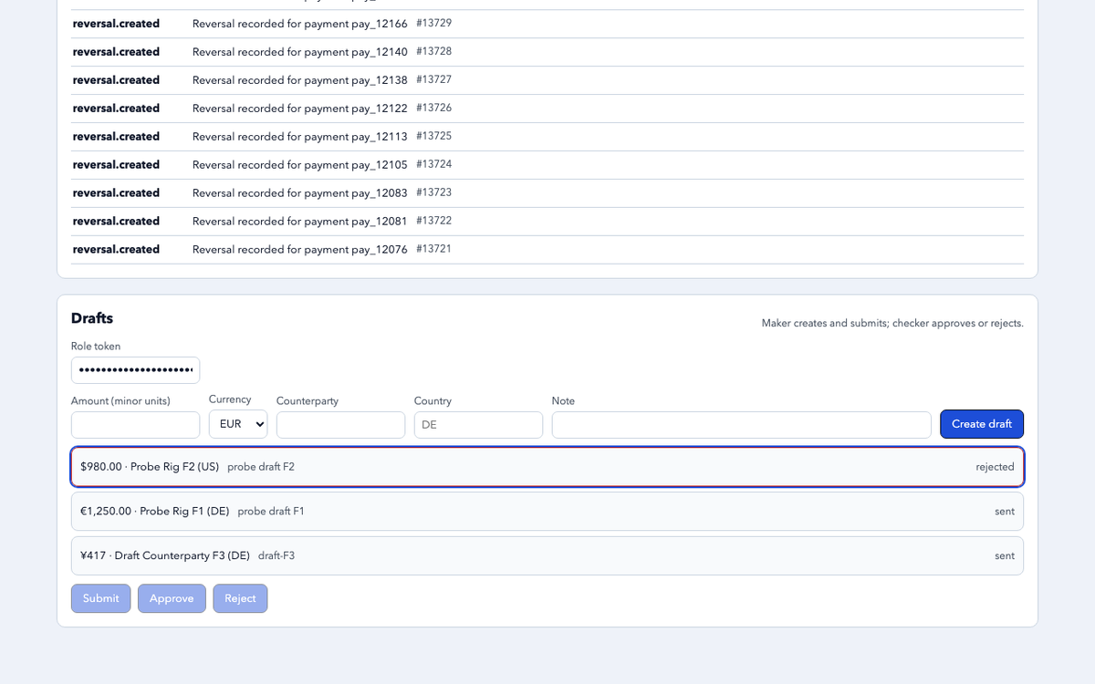 deepseek/deepseek-v4.1-flash, single model via OpenRouter on the Gauntlet 7.2 agentic benchmark — Payment workflow