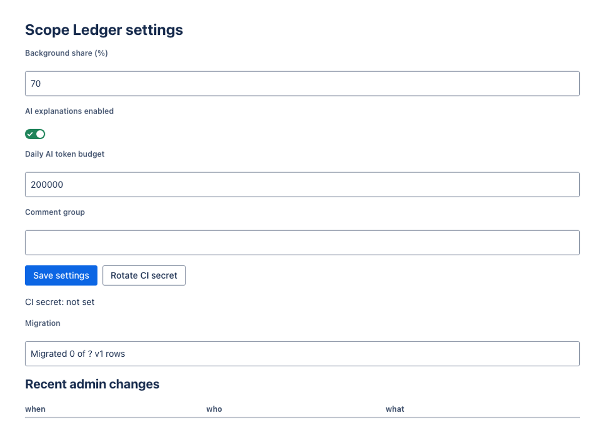 Sonnet 5.5 on the Forge 2.0 agentic benchmark — Admin panel (UI Kit) · light: drawn by the benchmark from the app's component tree, not by Jira.