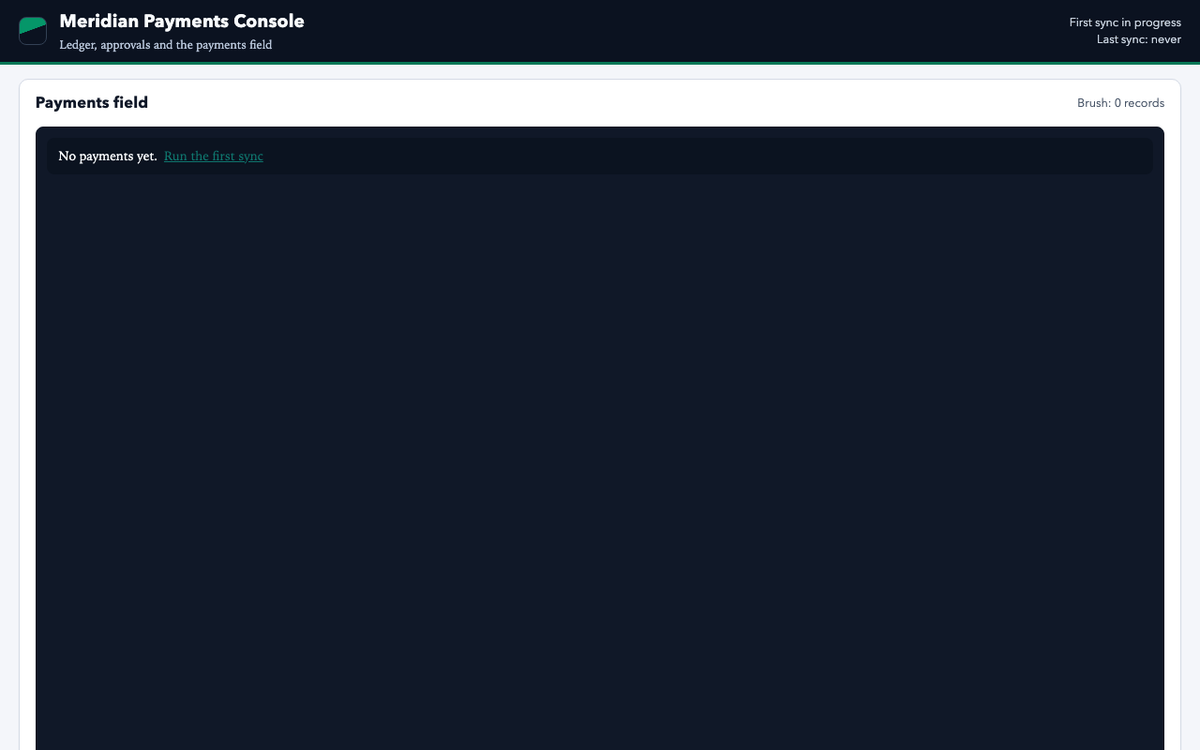 stepfun/step-5-preview, single model via OpenRouter on the Gauntlet 7.2 agentic benchmark — Initial app view