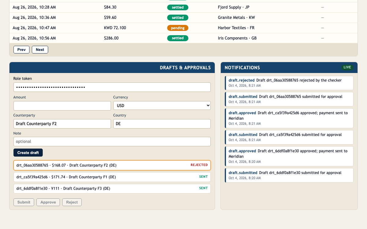 glm-5.3-flashx on the Gauntlet 7.2 agentic benchmark — Payment workflow
