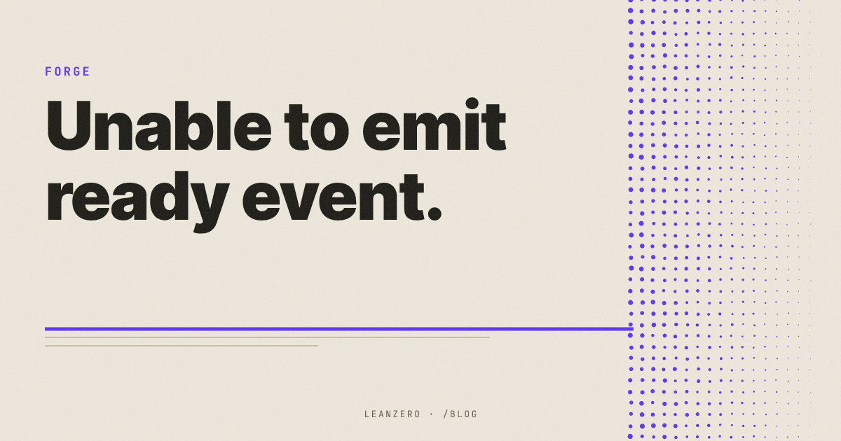 Forge: "Unable to emit ready event." in a macro