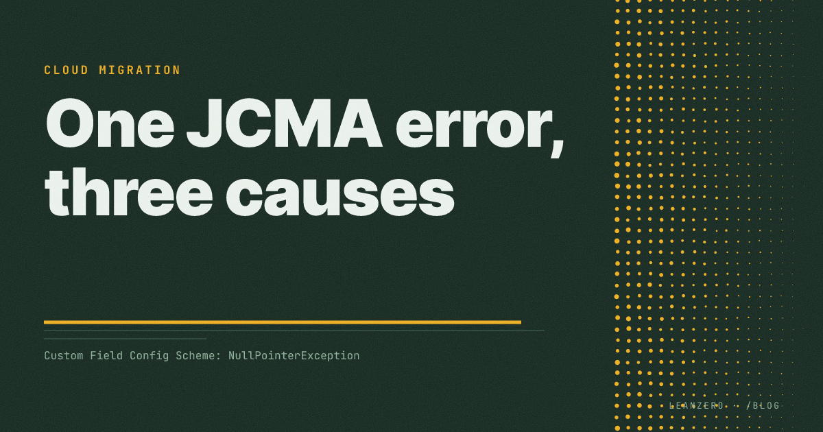 We couldn't export Custom Field Config Scheme
