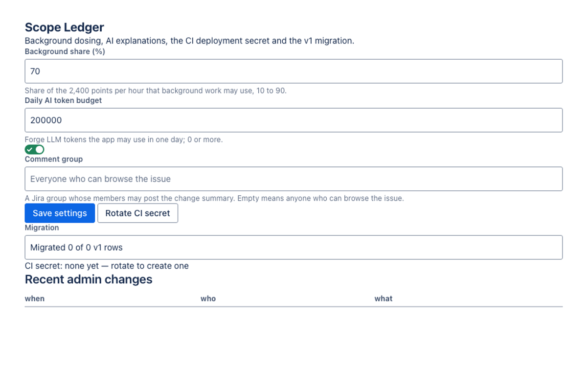 qwen/qwen3.8-flash, single model via OpenRouter on the Forge 2.0 agentic benchmark — Admin panel (UI Kit) · light: drawn by the benchmark from the app's component tree, not by Jira.