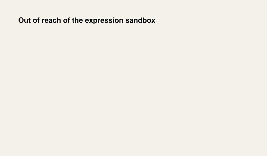 What the Jira expression sandbox cannot reach: attachments, linked issues, sub-task resolution state, and group or role membership