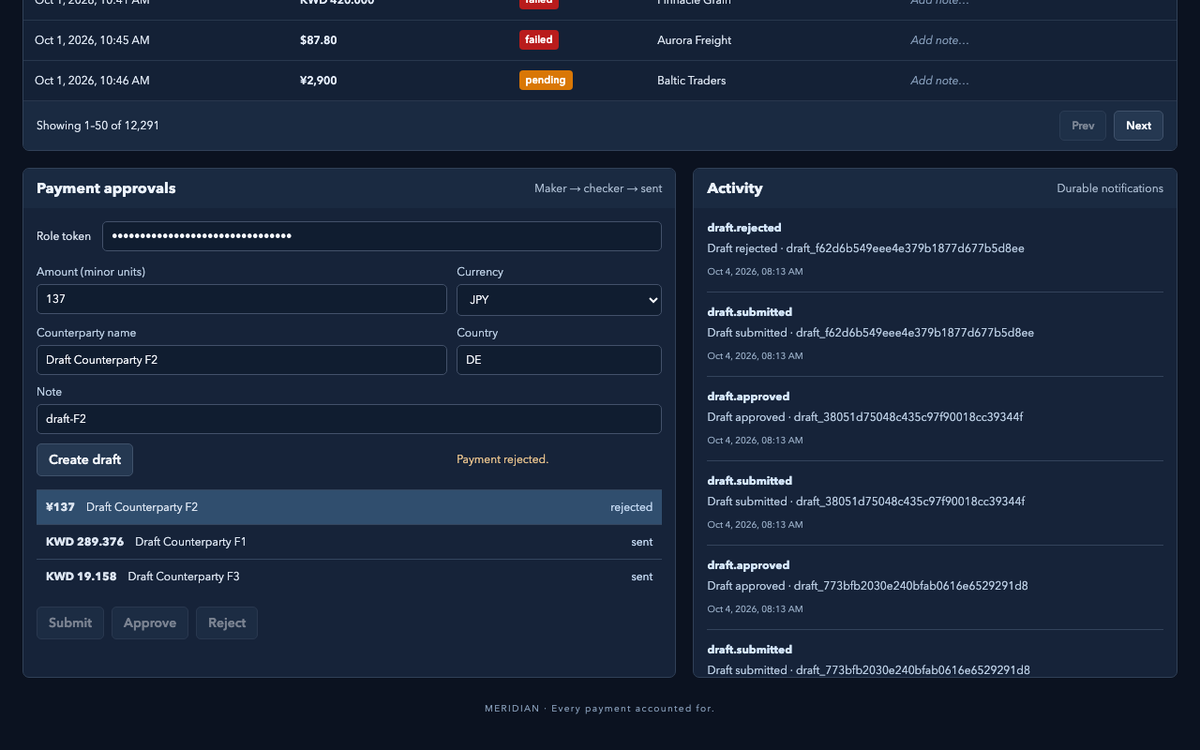 pareto-26.10-preview on the Gauntlet 7.2 agentic benchmark — Payment workflow