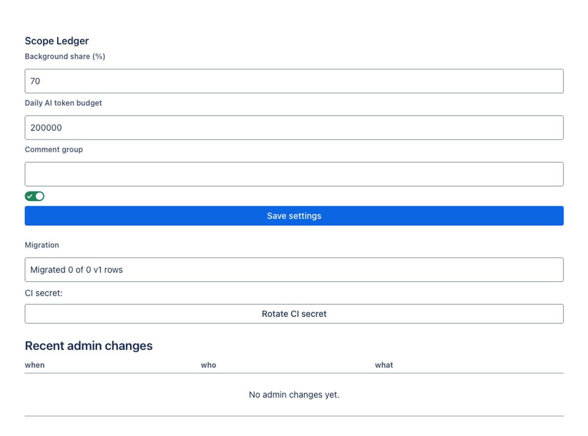 deepseek/deepseek-v4.1-flash, single model via OpenRouter on the Forge 2.0 agentic benchmark — Admin panel (UI Kit) · light: drawn by the benchmark from the app's component tree, not by Jira.