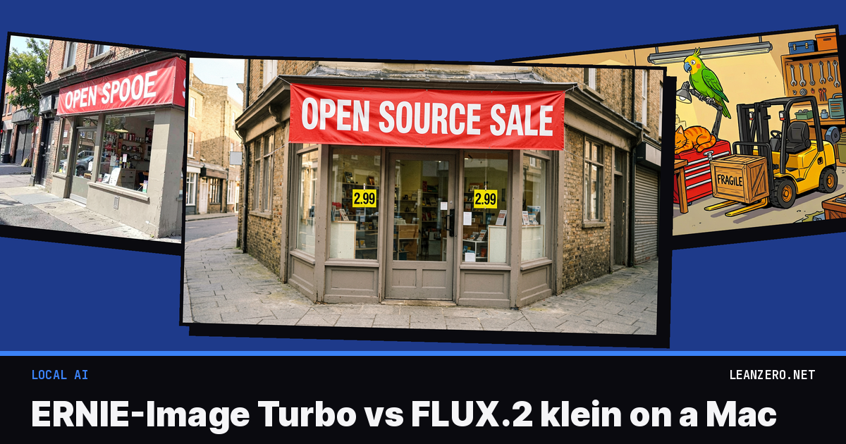Best Local Image Generation Model on Mac: ERNIE vs FLUX