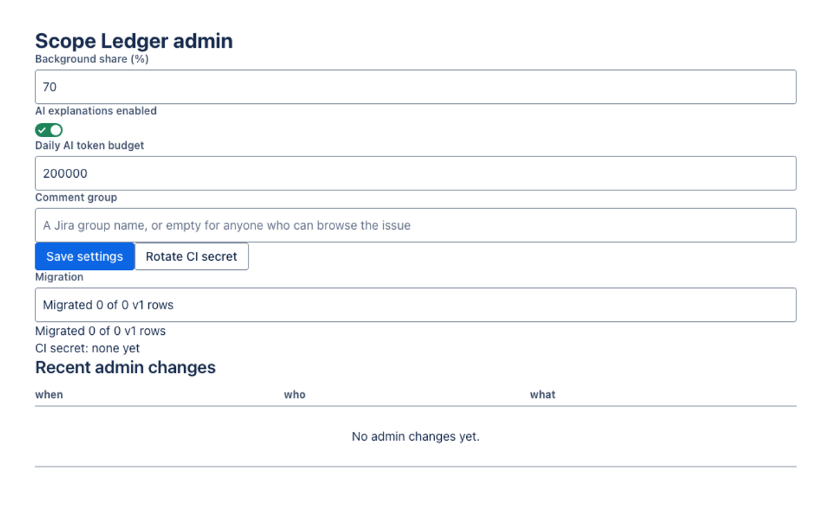 z-ai/glm-5.3-prime · Build 2 on the Forge 2.0 agentic benchmark — Admin panel (UI Kit) · light: drawn by the benchmark from the app's component tree, not by Jira.
