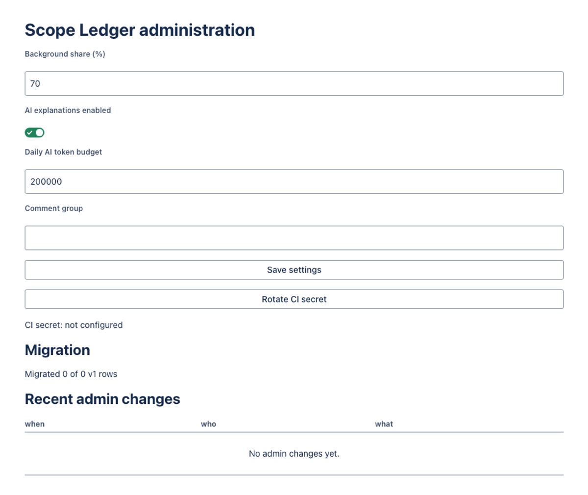 typesafe/jev-router, single model via OpenRouter on the Forge 2.0 agentic benchmark — Admin panel (UI Kit) · light: drawn by the benchmark from the app's component tree, not by Jira.
