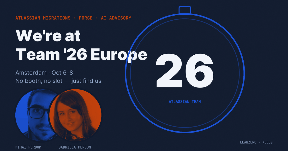 LeanZero at Atlassian Team '26 Europe Amsterdam