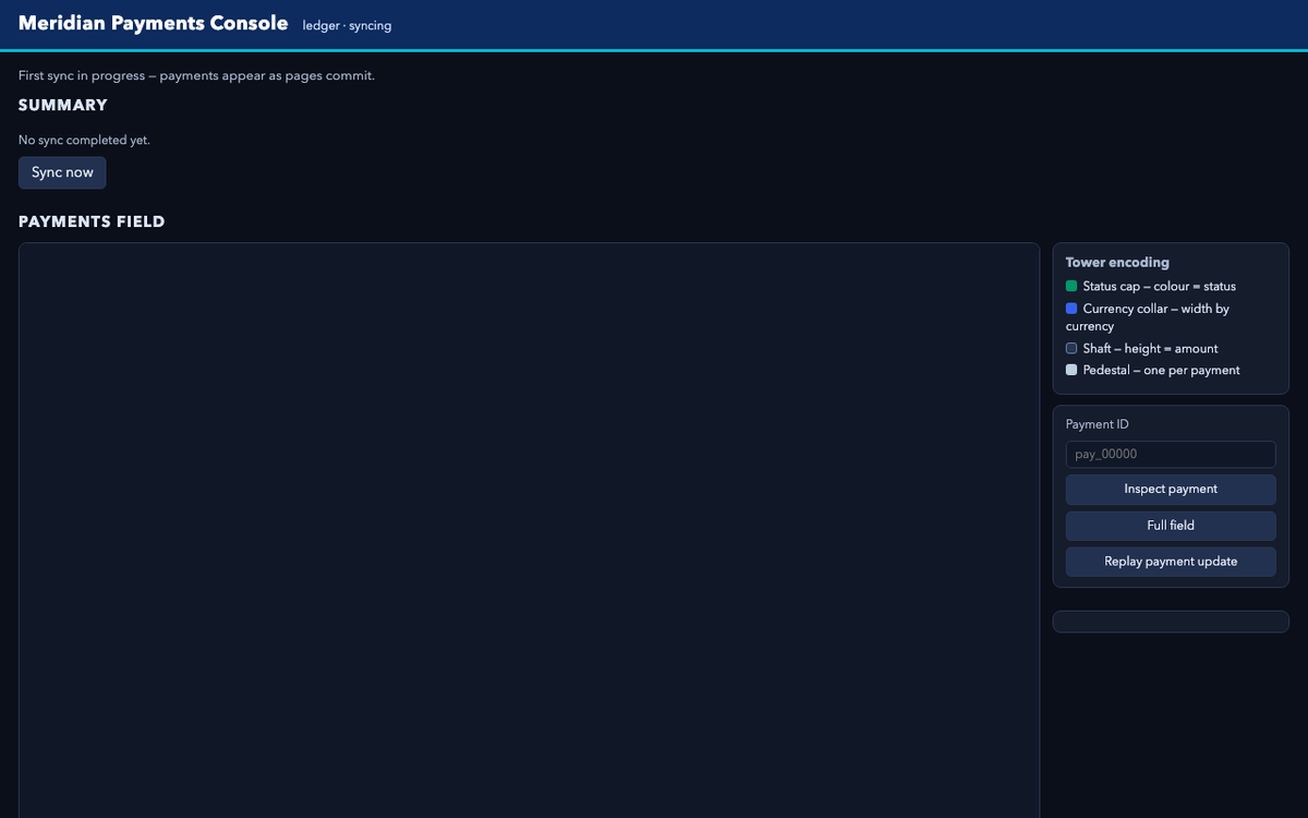 z-ai/glm-5.3, single model via OpenRouter on the Gauntlet 7.2 agentic benchmark — Initial app view