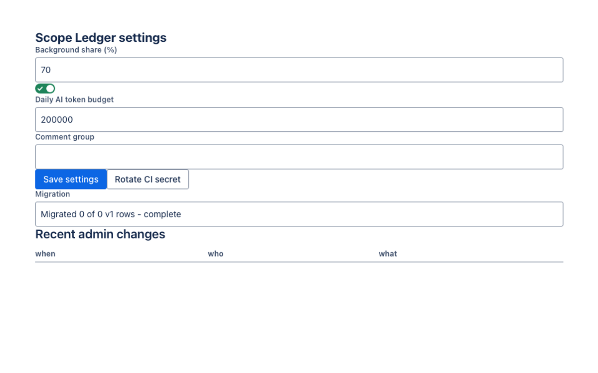 xiaomi/mimo-v2.6-flash, single model via OpenRouter on the Forge 2.0 agentic benchmark — Admin panel (UI Kit) · light: drawn by the benchmark from the app's component tree, not by Jira.