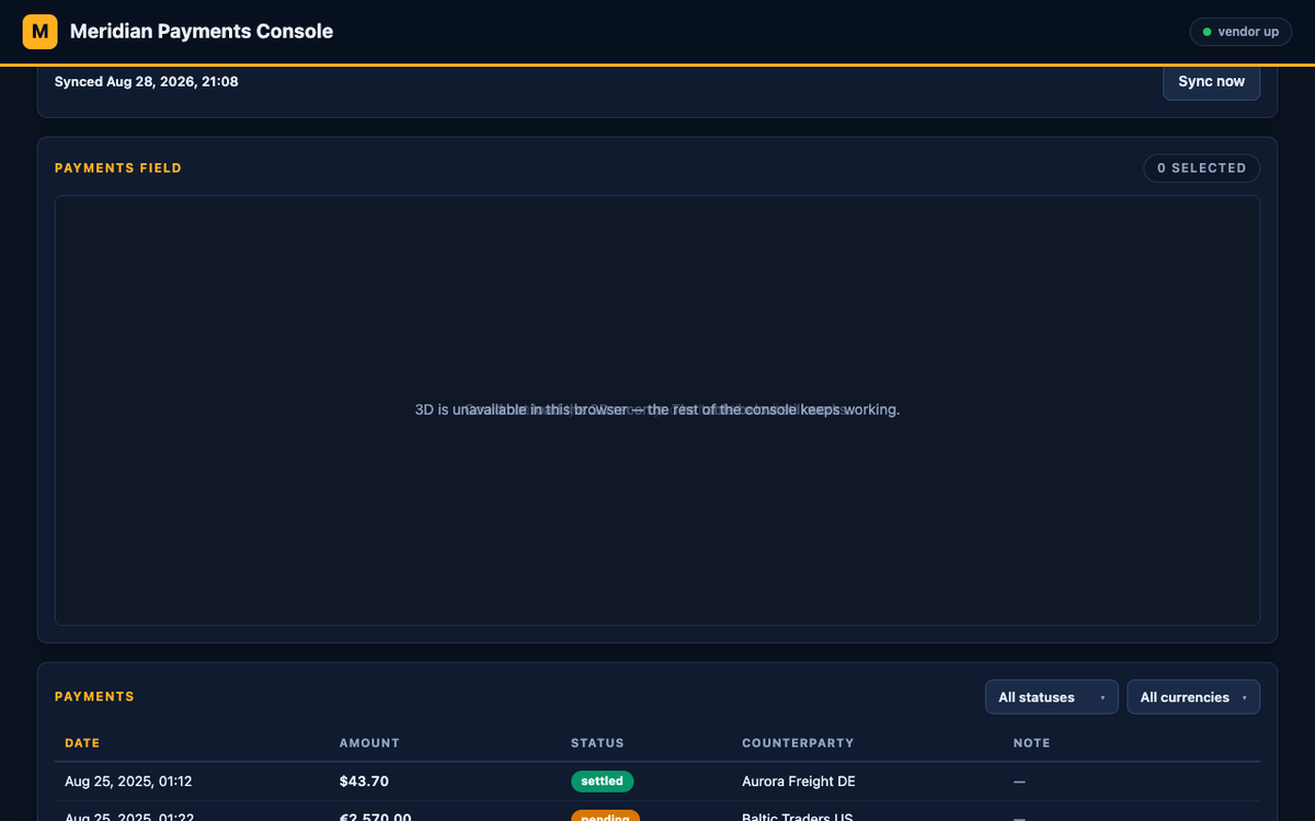 Qwen3.8 27B on the sb-7.0 agentic benchmark — 3D field · 12,288 instanced columns · WebGL