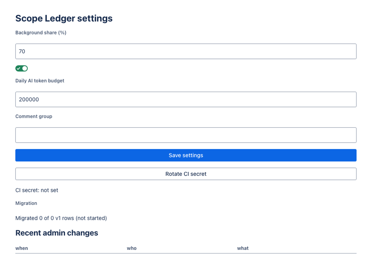 Sonnet 5.5 on the Forge 2.0 agentic benchmark — Admin panel (UI Kit) · light: drawn by the benchmark from the app's component tree, not by Jira.