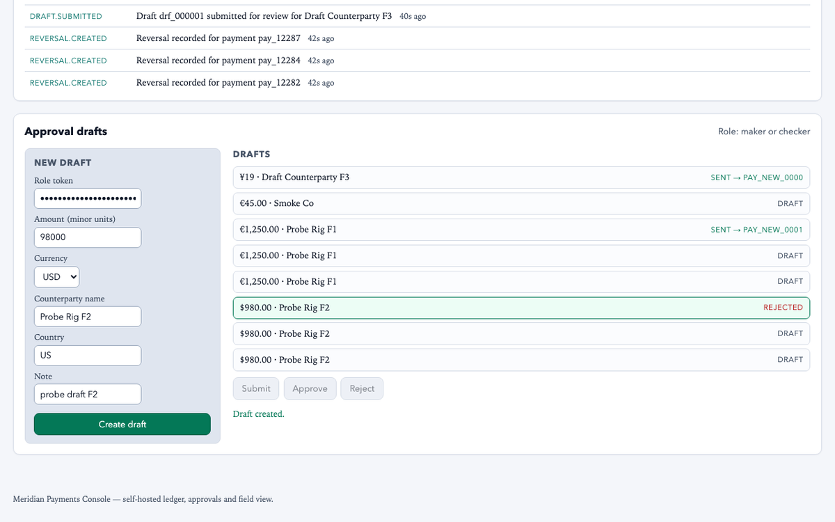 stepfun/step-5-preview, single model via OpenRouter on the Gauntlet 7.2 agentic benchmark — Payment workflow