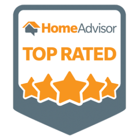 HomeAdvisor Top Rated badge with 5 stars