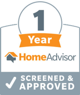 1 Year HomeAdvisor Screened & Approved badge