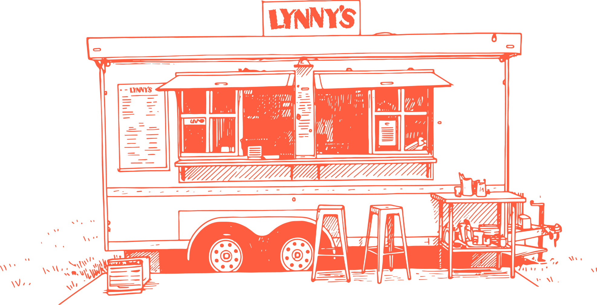 Drawing of Lynny's trailer