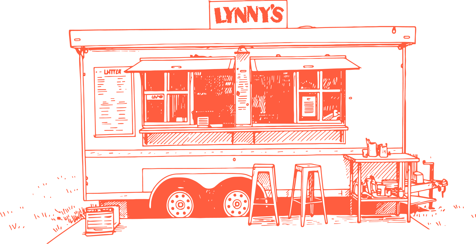 Drawing of Lynny's trailer