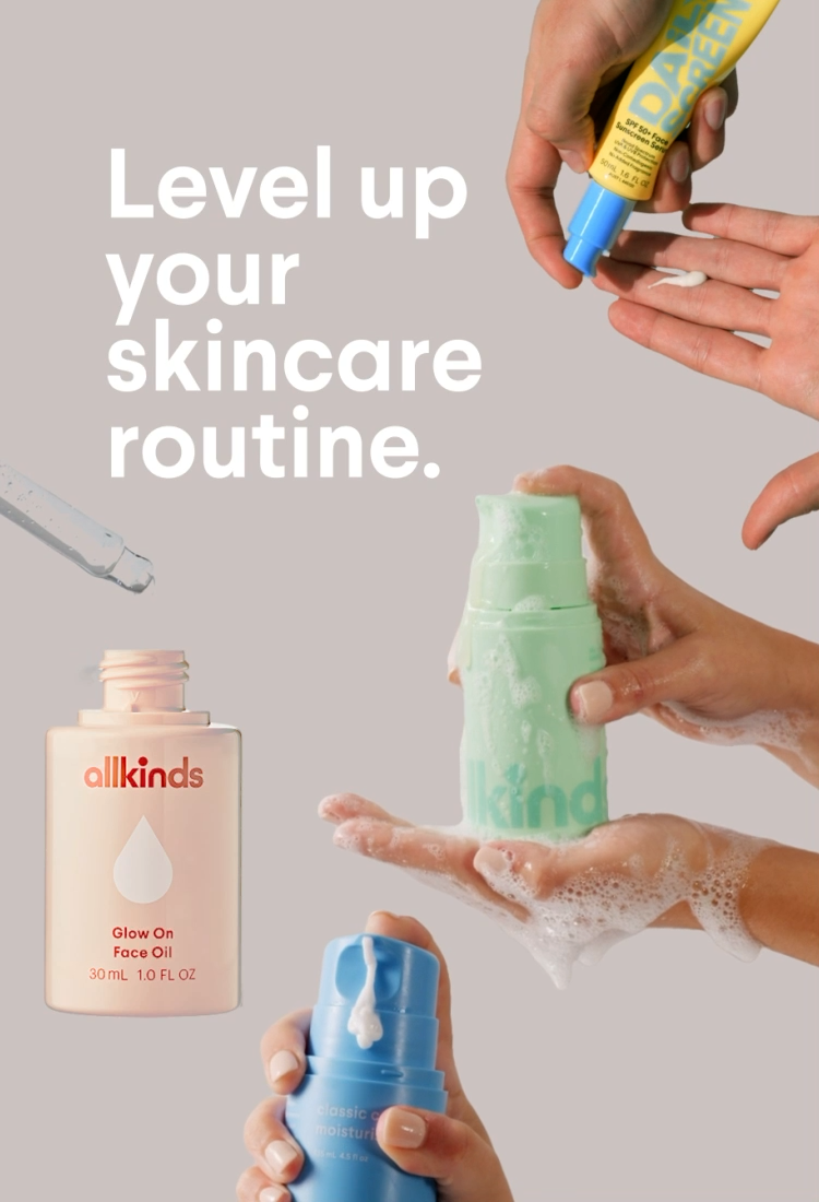 a poster that says level up your skincare routine