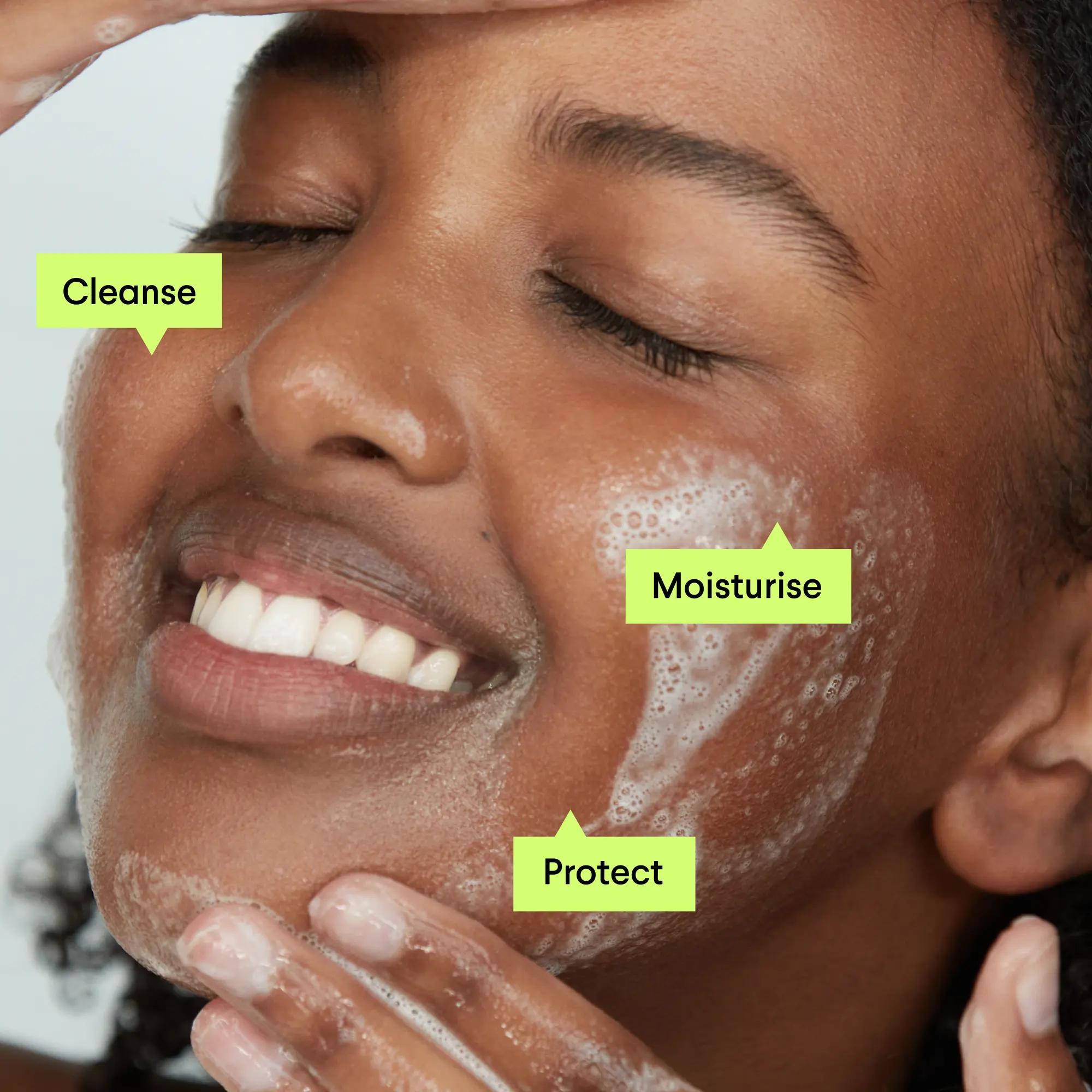 Cleanse, moisturise, protect