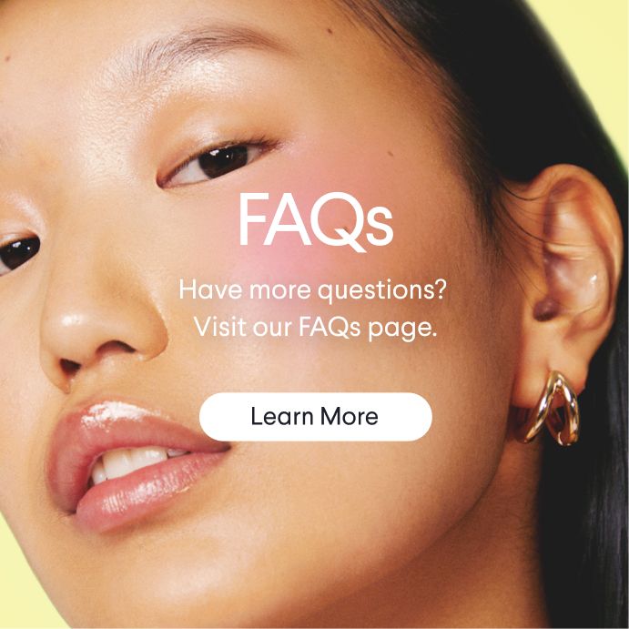 a woman 's face with the words faqs have more questions visit our faqs page