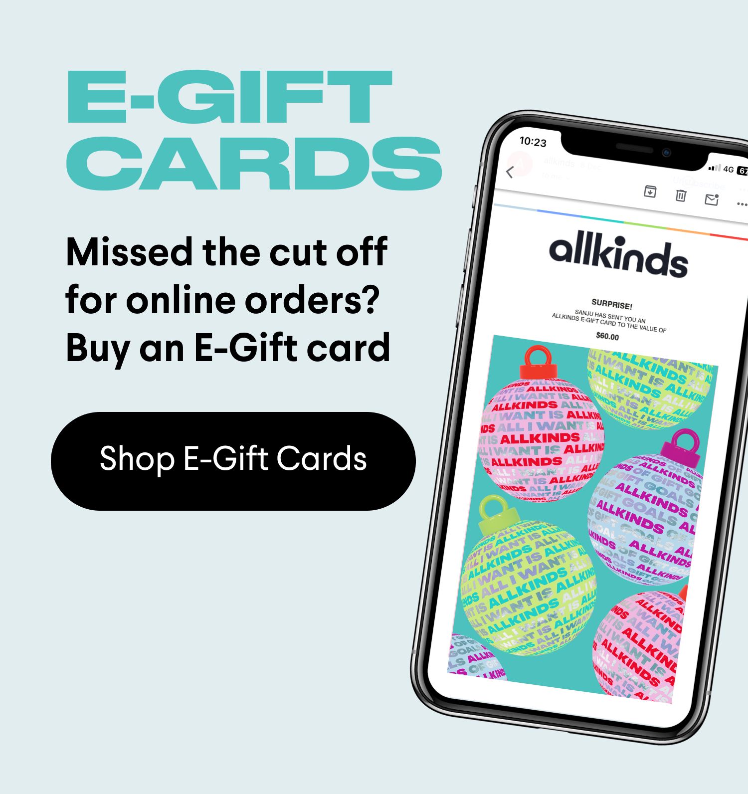 Shop E-Gift cards