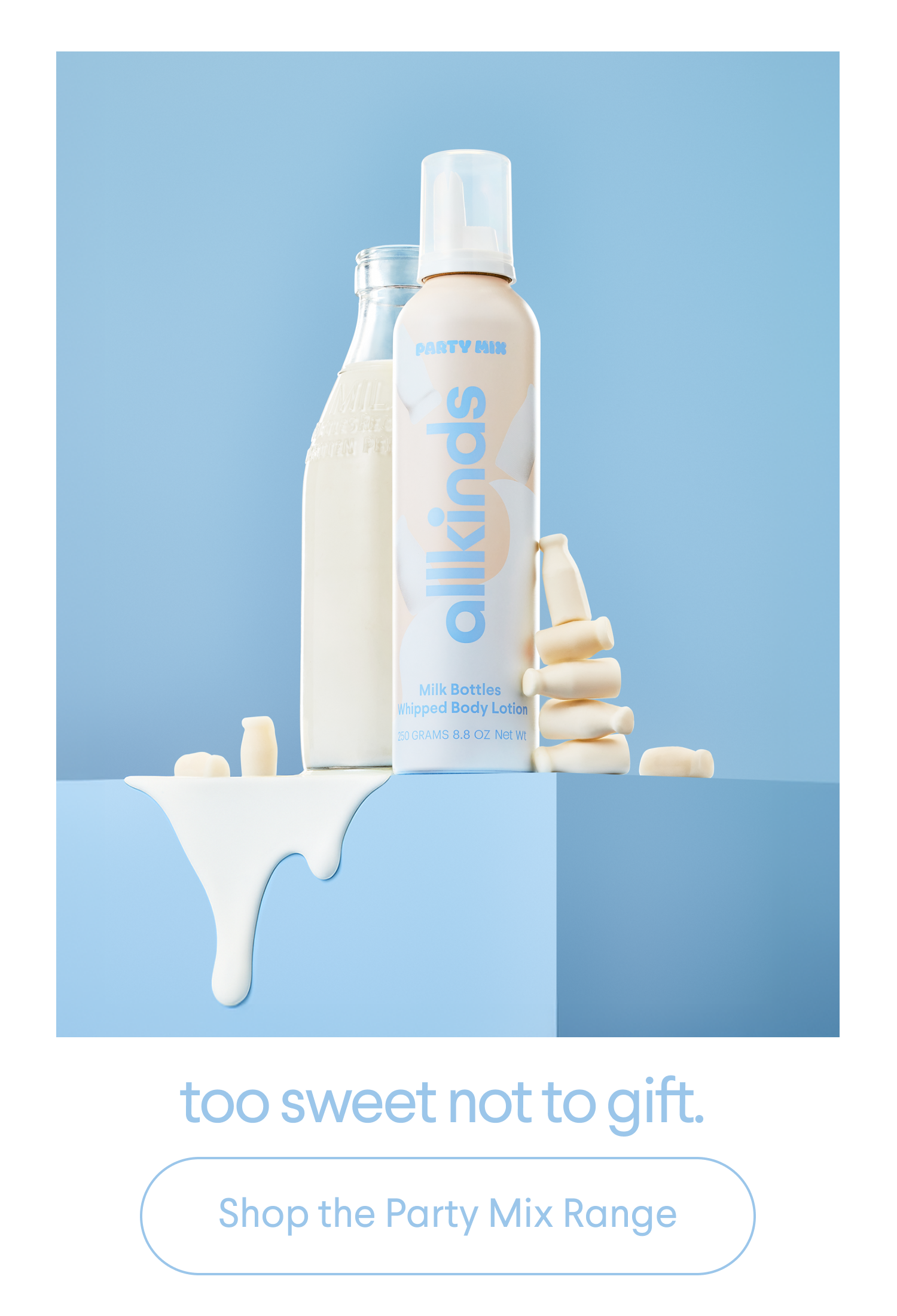 allkinds milk bottles whipped body lotion