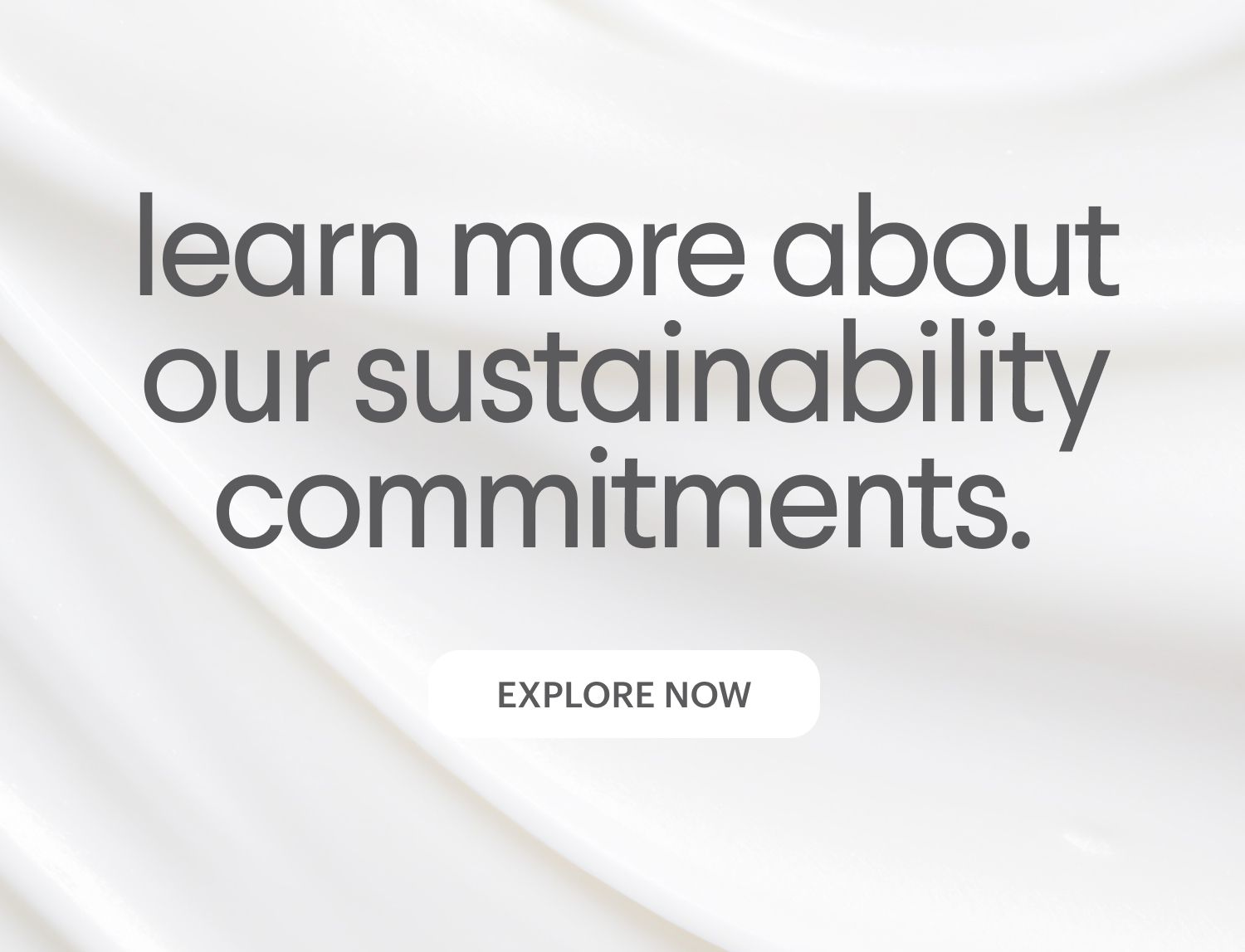Learn more about our sustainability commitments with an EXPLORE NOW button.