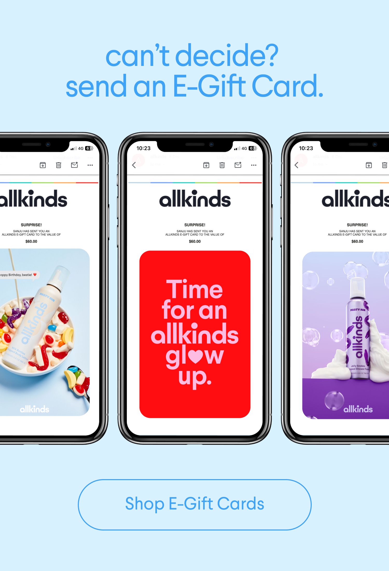 Can't decide? Send an e-gift card