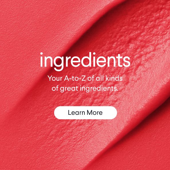 a red background with the words ingredients your a-to-z of all kinds of great ingredients