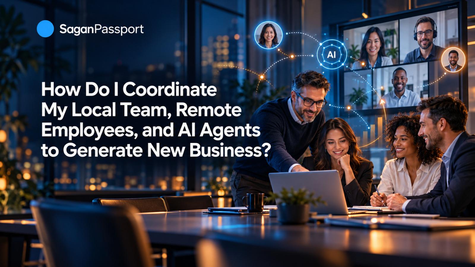Local employees global talent and AI agents coordinating a shared sales process
