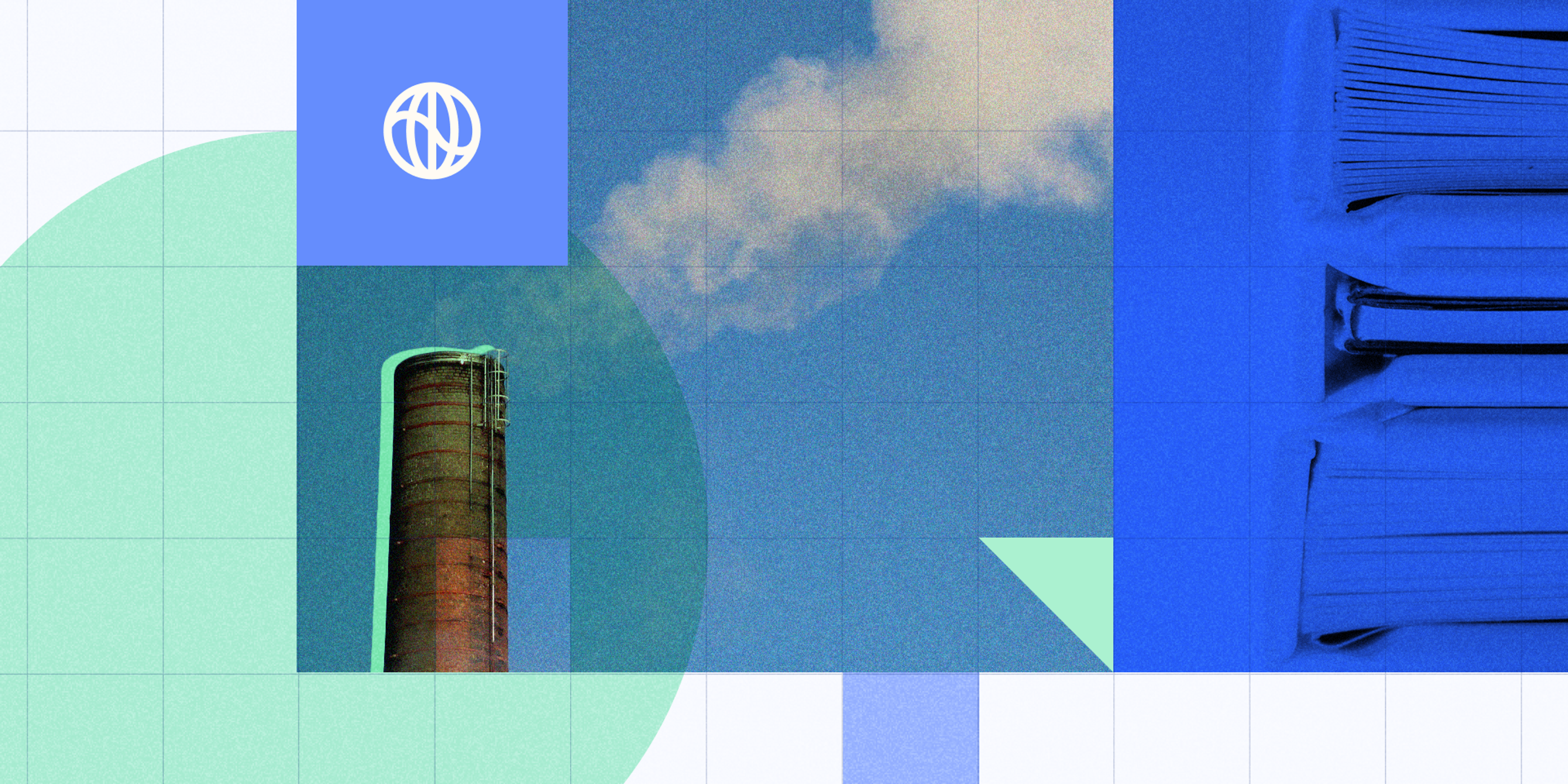 collage with smokestack