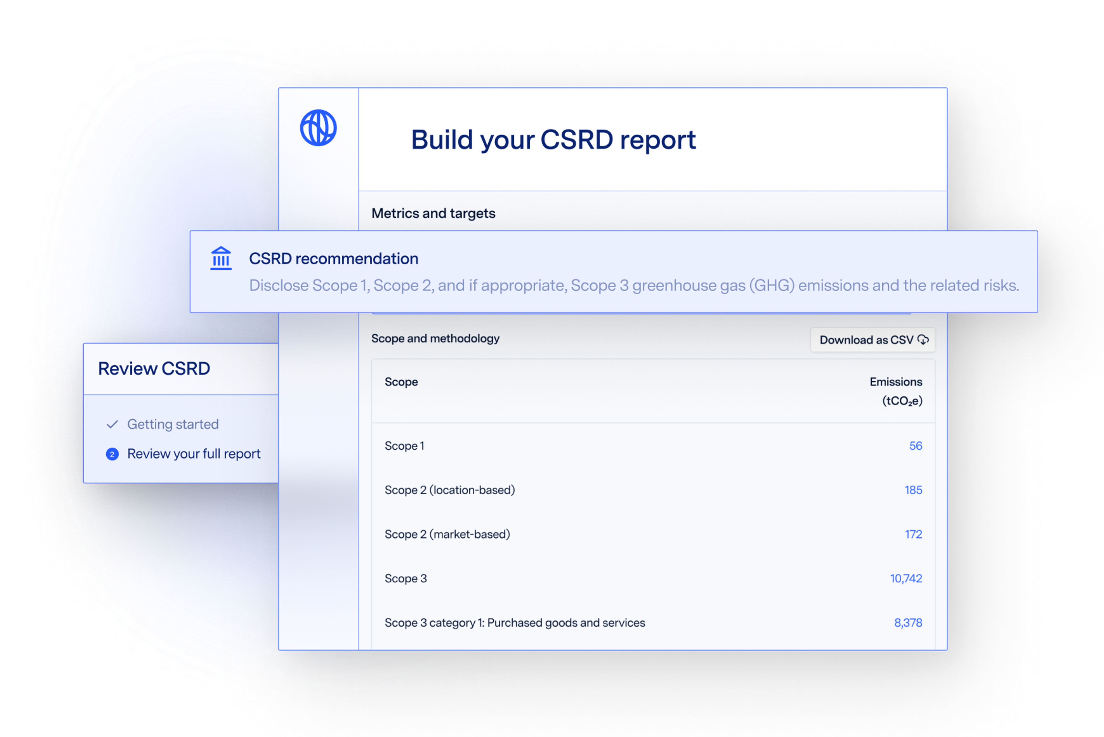 Watershed enables companies to quickly build CSRD reports