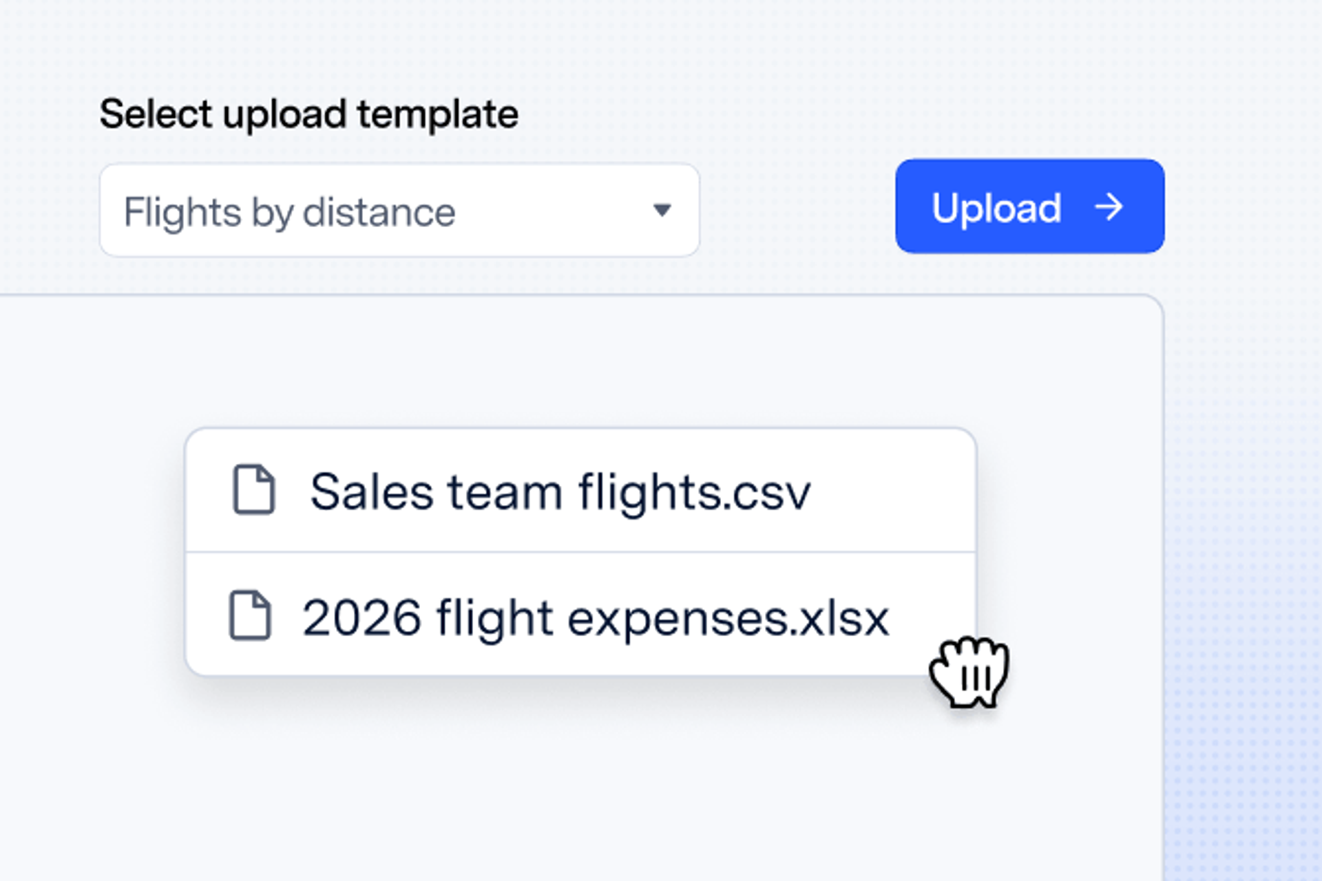 screenshot showing file upload
