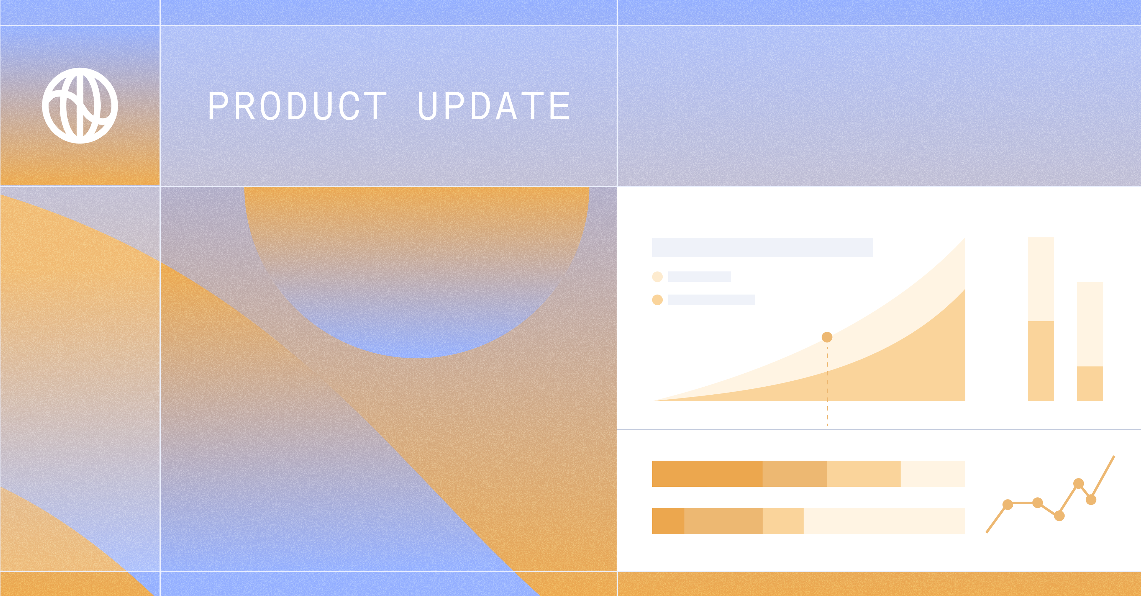 An illustration of graphs with a serene blue and green tint