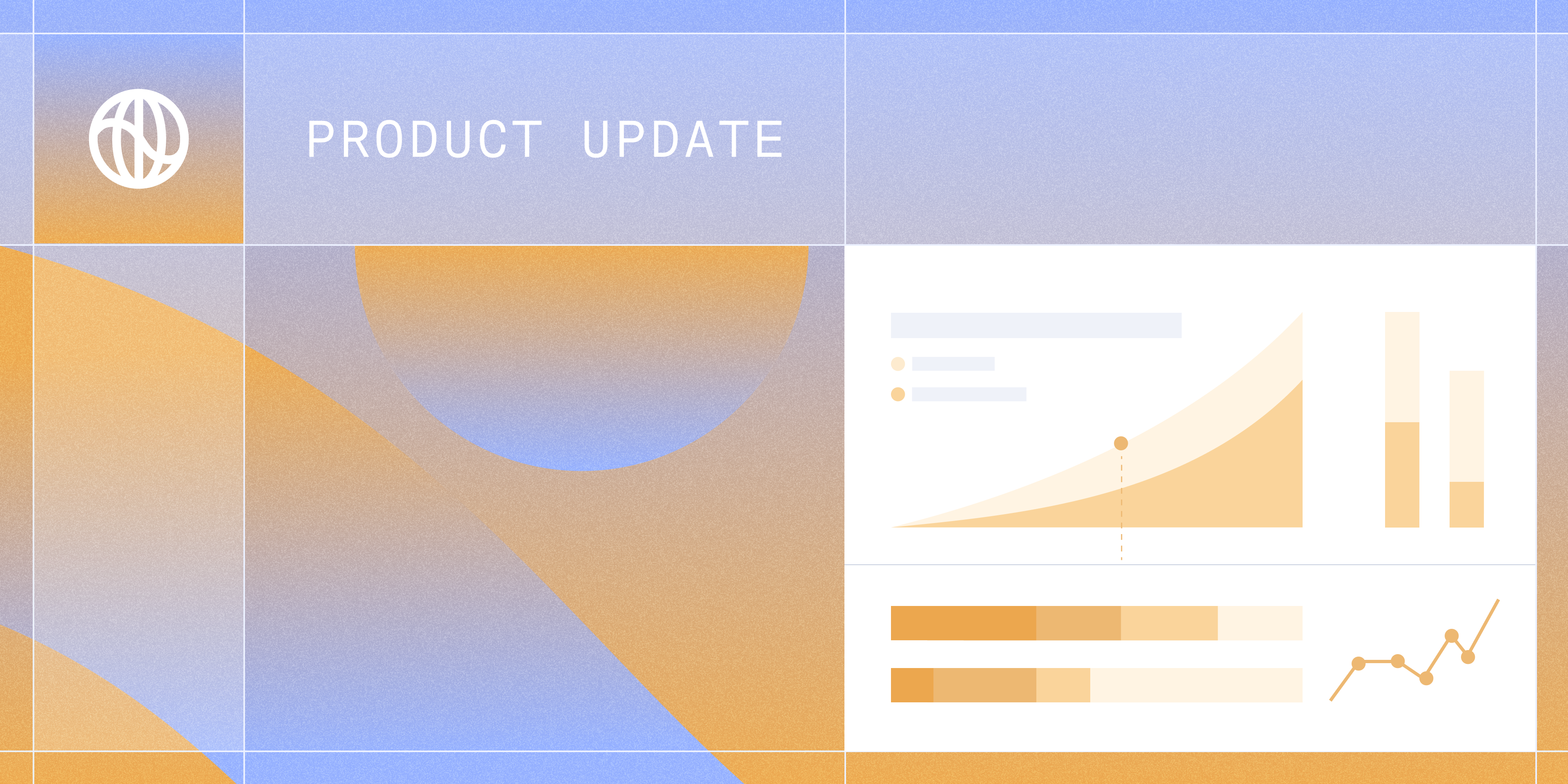 An illustration of graphs with a serene blue and green tint