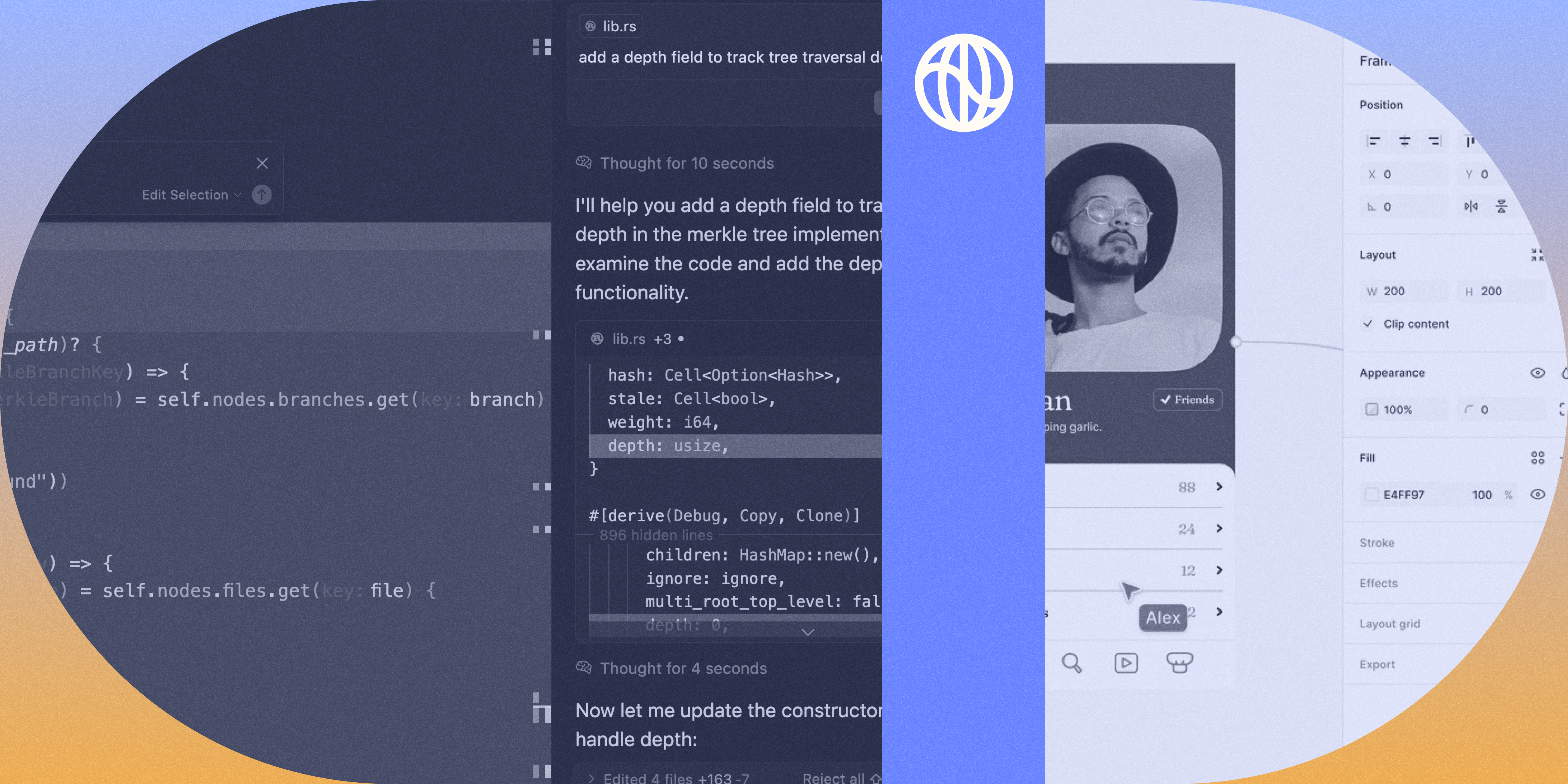 a cover image showing code and figma design files