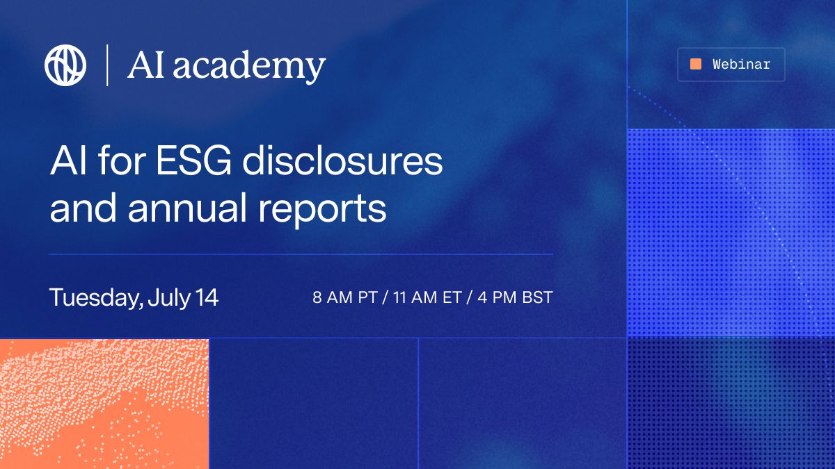 AI academy: how AI is reshaping ESG reporting 