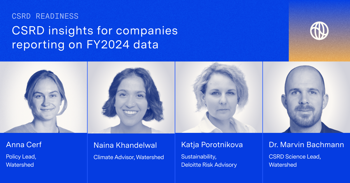 CSRD reporting tips from Watershed and Deloitte experts