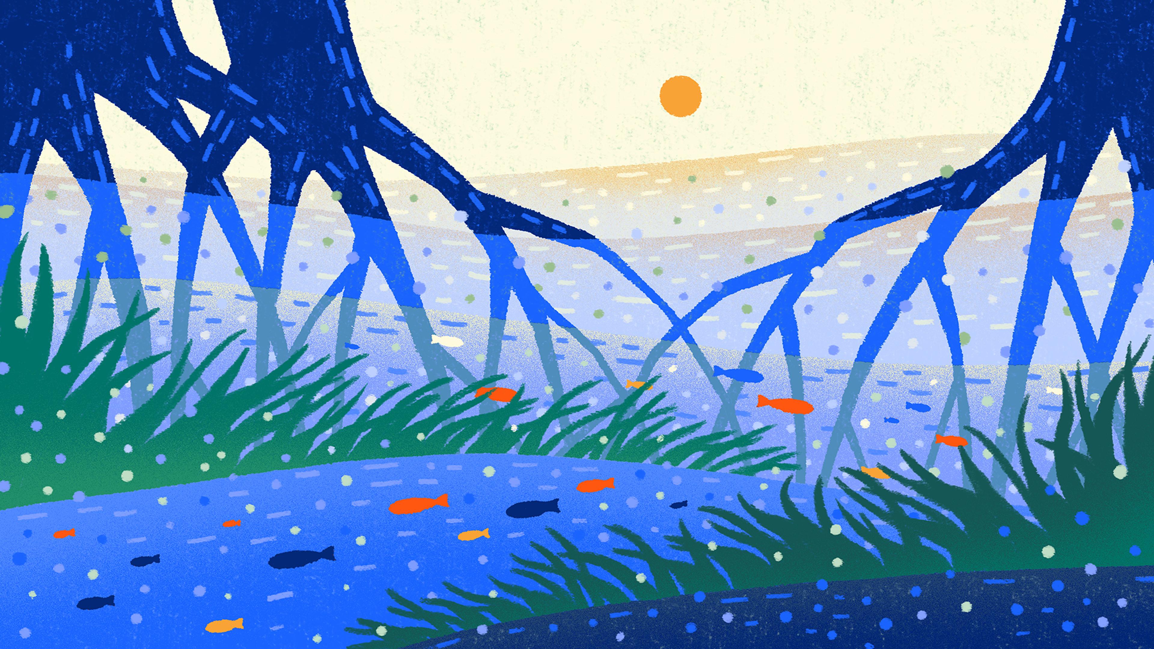 things below the surface, tree roots reaching down